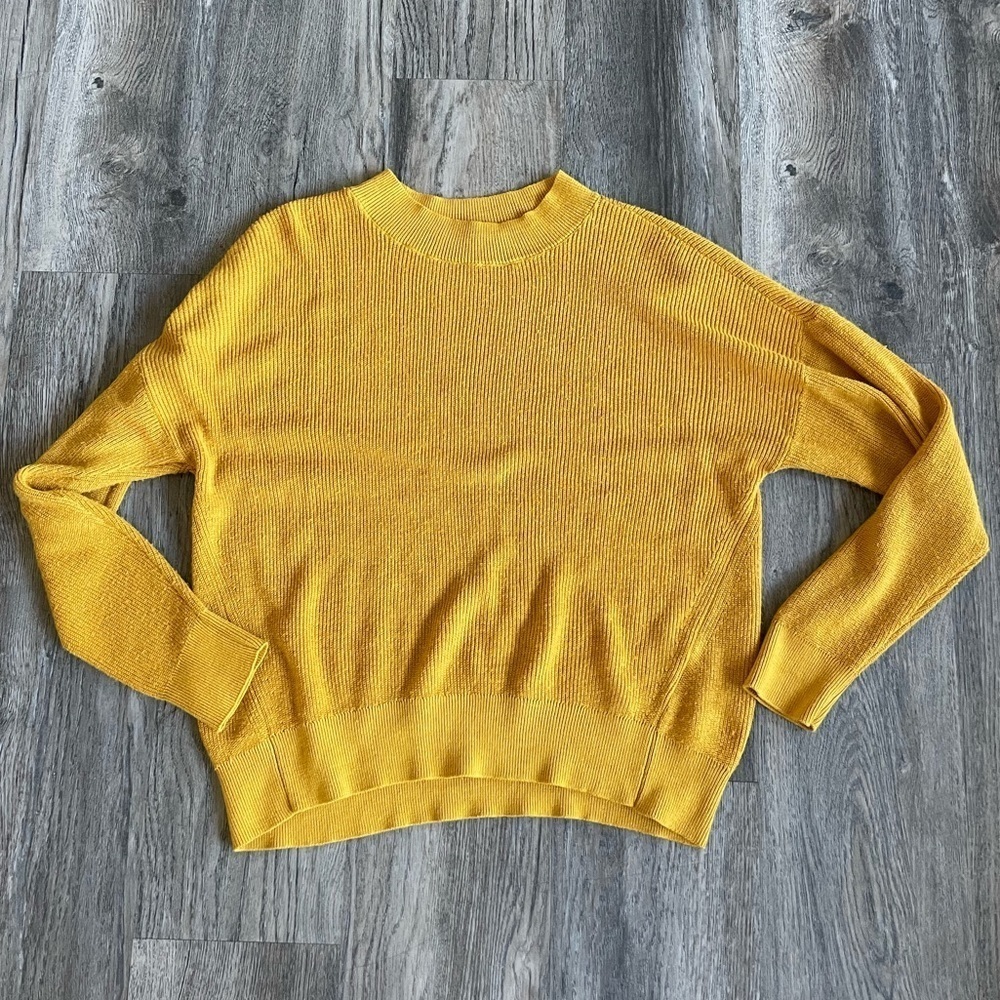 BP. Nordstrom Knit Ribbed Yellow Sweater, size small
